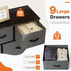 Sweetcrispy 9-Drawer Fabric Dresser Storage Tower - Image 6