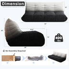 WHGBJA Bean Bag Chairs for Adults, BeanBag Reading Chair Memory Foam Couch - Image 2