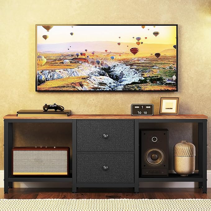 YATINEY TV Stand for TVs up to 55", Entertainment Center - Image 3