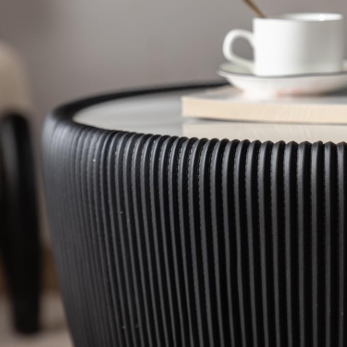 SSLine Bowl-Shape Small Coffee Table Modern Sintered Stone Top Coffee Table in - Image 6