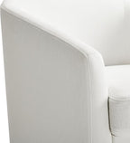 Swivel Barrel Accent Chairs Set of 2, Round Chenille Fabric Living Room Arm - Image 8