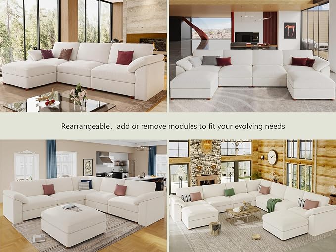 EASE MOOSE Extra Large Modular Sectional Sofa, Modern Oversized L Shape - Image 5