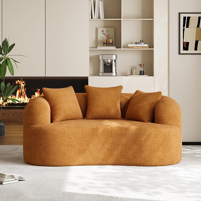 68.5" Loveseat Sofa for Living Room, Modern Luxury Plush Chenille Extra Deep - Image 3