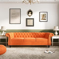 Chesterfield 3 Seater Sofa, Modern Velvet Tufted Couch 3 Seater by RUSTYER