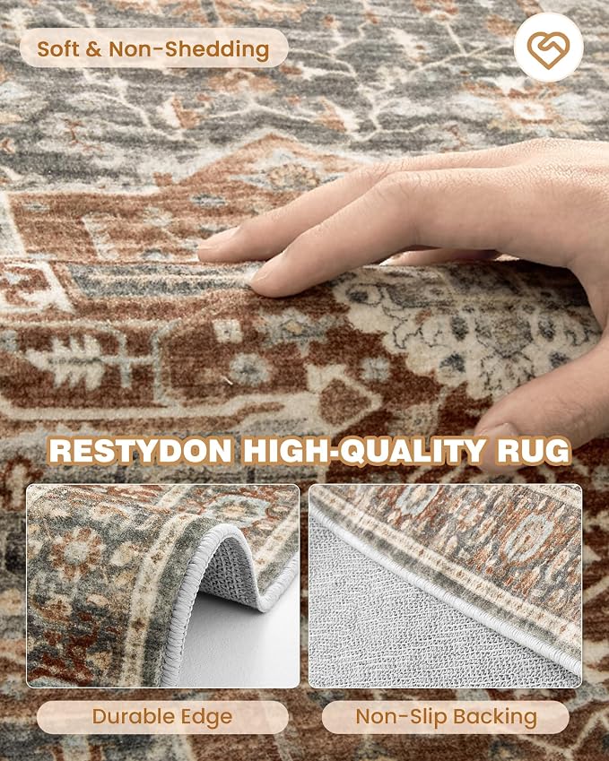 Runner Rug 2x10, Washable Rugs for Entryway Rug, Bathroom Bedroom - Image 6