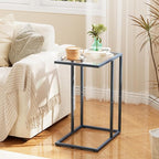 Easy Paws C Table End Table Set of 2, Glass Couch Side Table, Tempered Glass - Image 8