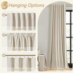 Extra Long 100% Blackout Linen Curtains - Image 6