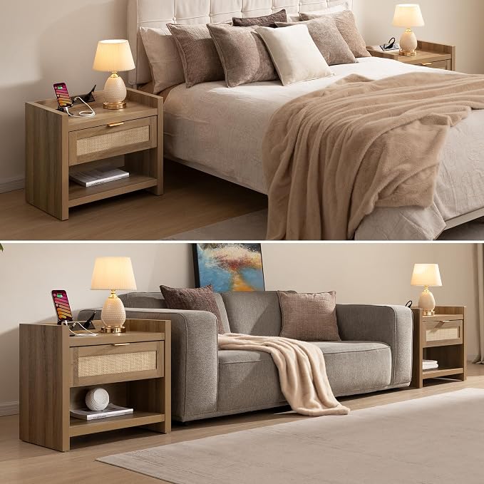 SICOTAS Night Stand Bed Side Table - Image 7