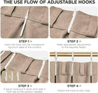 Joydeco Thick Linen Pinch Pleated Curtains 84 Inch Long 2 Panel Set - Image 8