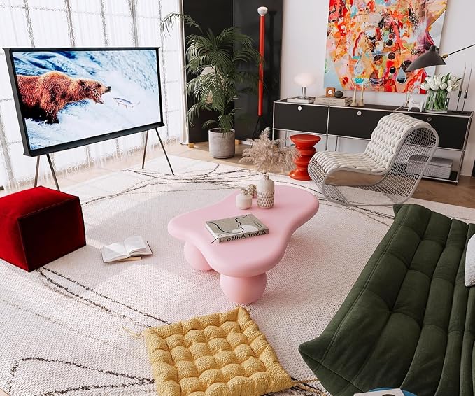 47" Cloud Coffee Table for Living Room Irregular Coffee Table Modern Unique - Image 6