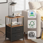 TUTOTAK End Table with Charging Station, Side Table with 2 USB Ports and Outlets - Image 4