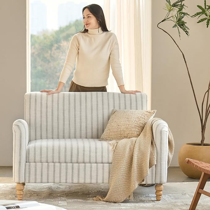 EcoHarbor Living 50.5" Mid-Century Modern Couch, Upholstered Sofa - Image 7