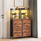 Furnulem Night Stand Set 2, LED Nightstand - Image 2