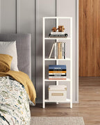 TUTOTAK Corner Shelf, 5-Tier Corner Bookshelf by ChoosetutotakFurnitureBuildYourCozyHome