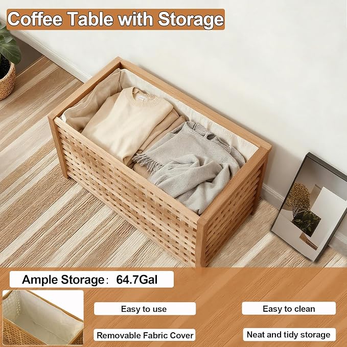 Solid Wood Entryway Bench with Storage, Large storage chest with Removable Bag - Image 5