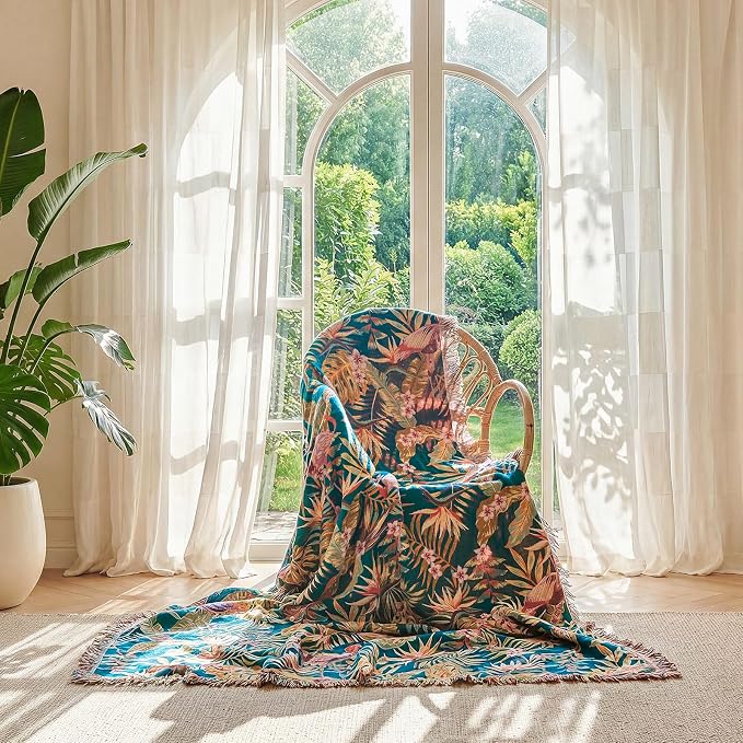 LUTBM Boho Throw Blanket for Bed Cotton Summer Blankets Bedroom Living Room - Image 5