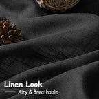 Extra Long Black Curtain 108 inches Long 2 Panels Set - Image 3