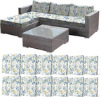 CALBODE 12 Pcs Stretch Indoor/Outdoor Seat Cushion Covers, by CALBODE