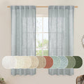 Linen Curtains 60 Inch Length 2 Panels, Light Filtering Sheer Panels | Semi by LAMIT