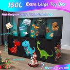 Mabahoo Extra Large Toy Box, Collapsible Toy Storage Organizer - Image 2
