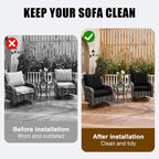4Pcs Outdoor Cushion Covers, Elastic Patio Cushion Covers | Washable, - Image 6