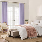 Lilac Light Purple Room Darkening Curtains, Pinch Pleat - Image 4