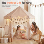 Monobeach Princess Play Tent for Girls: Brown Large Kids Castle Playhouse - Image 6