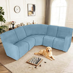 ALIECOM 100% Waterproof Recliner Sectional Couch Covers L Shape Stretch Corner - Image 2