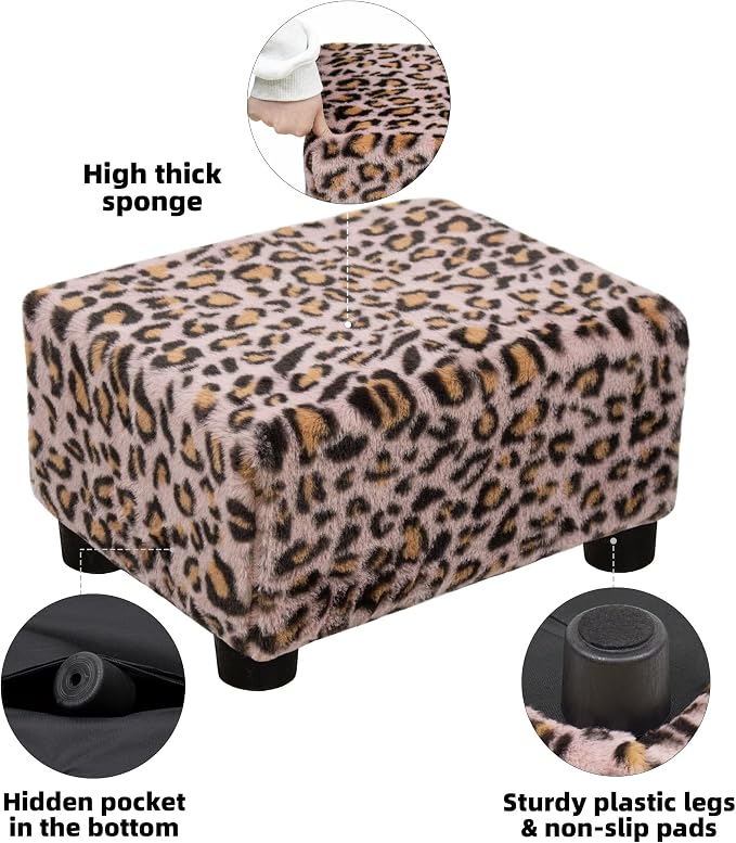CAROLMADE Small Foot Stool Ottoman Footstool - Image 5