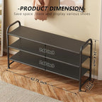 INGIORDAR Shoe Rack 3 Tier Long Storage Organizer Wide Metal Shoe Shelf - Image 3