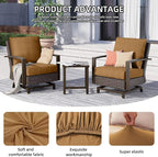 14Pcs Outdoor Cushion Covers, Elastic Patio Cushion Covers | Washable, - Image 3