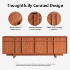 TV Stand for 75 Inch TV, Mid Century Modern TV Stand - Image 3