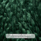 NEWCOSPLAY Fleece Ribbed Cozy Queen Blanket - Image 5