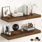 36Inch Floating Shelves for Wall, 12 Inch Deep Shelves for Bedroom, Bathroom by FunMemories