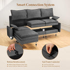Vesgantti 108" Sectional Sleeper Sofa, 6-Seater Oversized Modular Cloud Couch - Image 5