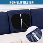 Smiry Waterproof Couch Cushion Covers, Stretch Jacquard Thick Sofa Cushion - Image 3