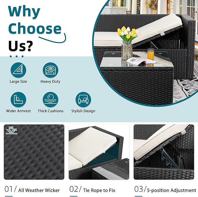 SUNLEI 4-Piece Patio Furniture Set - Image 4