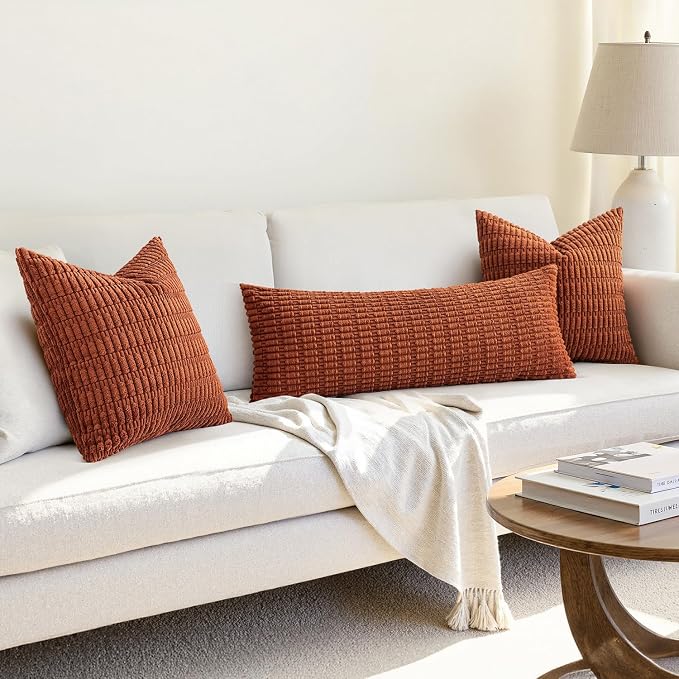 MIULEE Fall Lumbar Corduroy Throw Pillow Cover - Image 4