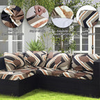 8Pcs Outdoor Cushion Covers, Elastic Patio Cushion Covers | Washable, - Image 3