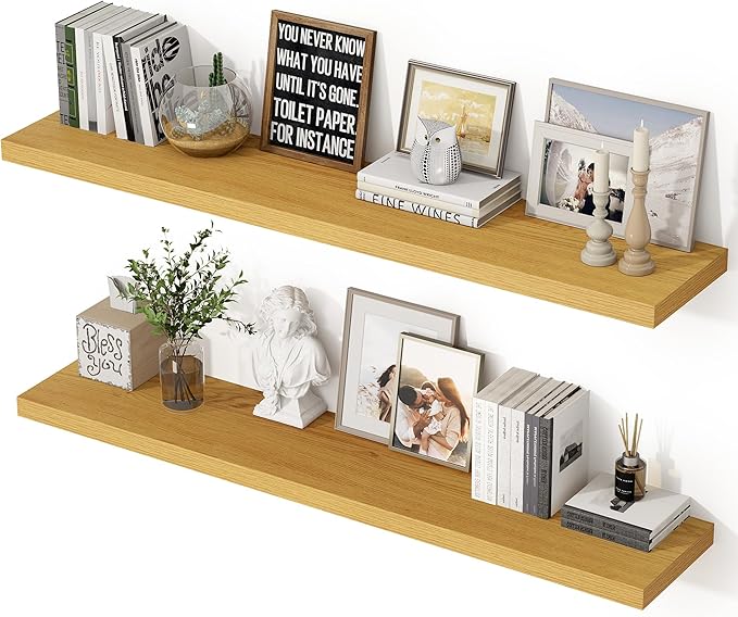 48 Inch Floating Shelves, 12 Inch Deep Floating Shelves by Unknown