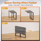 Huuger Folding Desk for Small Spaces, 31.5 Inch Foldable Computer Table - Image 7