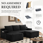 96" Sectional Couches for Living Room Cloud Couch Sofa - Image 6