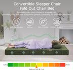 Folding Sofa Bed, 4 in 1 Convertible Sleeper Chair - Image 3