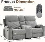 HAOMARKETS Power Reclining Loveseat Sofa - Image 2