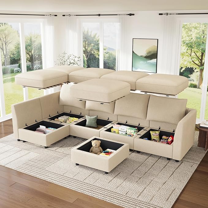 HONBAY Modular Sectional Couch L Shaped Sectional Sofa - Image 4