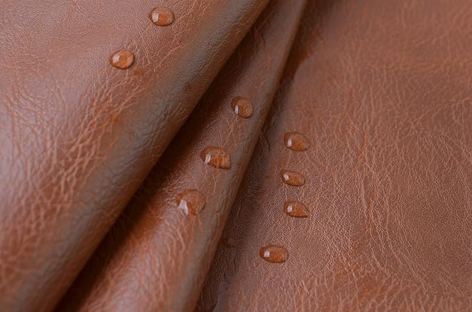 Wento Thick 3 Yard Faux Leather Fabric Soft Skin Grain PU Leather - Image 4