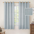 63 Inch Length Faux Linen Curtains by LAMIT