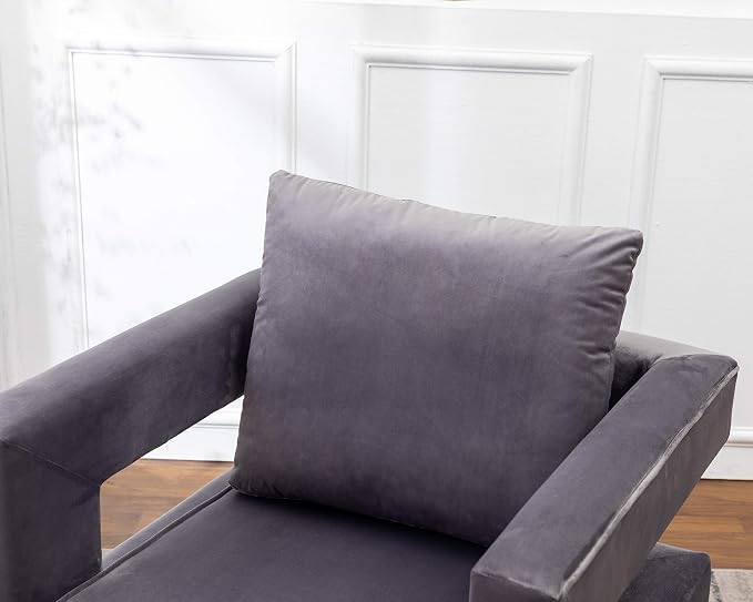 Roundhill Furniture Lenola Upholstered Accent Arm Chair - Image 11