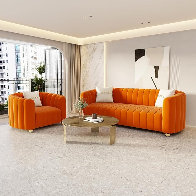 42" Velvet Sofa Chair for Living Room, Modern Single Sofa - Image 6