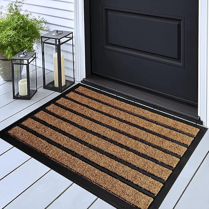 ubdyo Extra Durable Door Mat Outside Entrance | Dirt Trapping, Non-Slip Backing by UBDYO